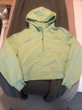 Lululemon Light Green Half-Zip Scuba Hoodie